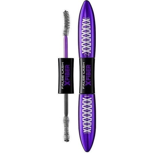 L'Oréal Paris False Lash X Fiber Mascara black tube with brush