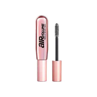 L'Oréal Paris Air Volume Mega Mascara Black 9.6ml with pink metallic packaging and precision volumizing brush for lightweight, fuller, and dramatically defined lashes