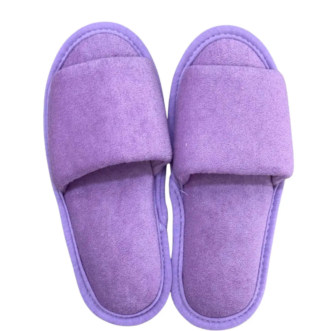 Pair of purple slippers