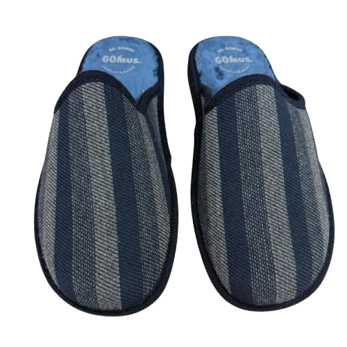 Gomus Blue, Grey and Navy Men slippers