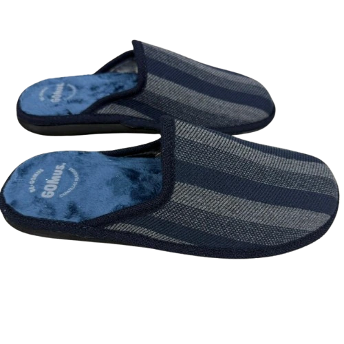 Gomus Blue, Grey and Navy Men slippers