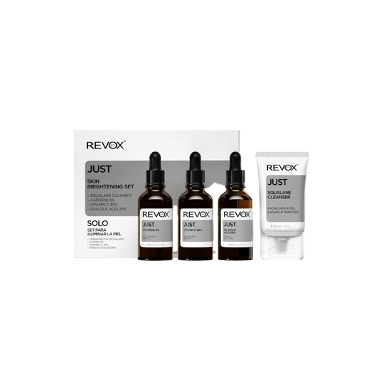 REVOX Skin Brightening Set X4 packaging and products