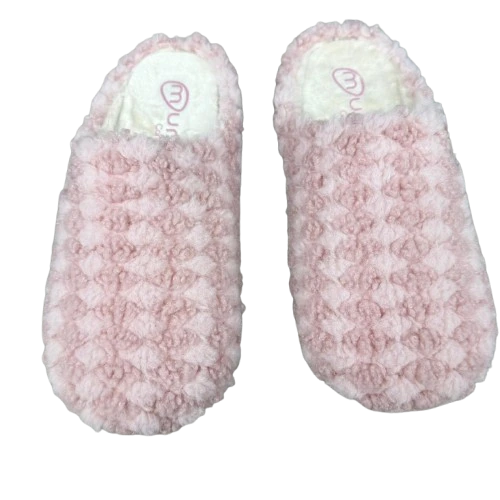 fur slippers pink